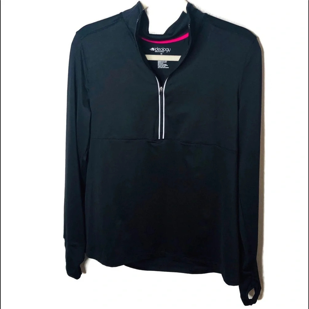 Ideology workout jacket in black. Size Large.